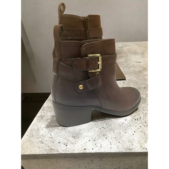 Arturo Chiang Ankle Boots Womens 6M Bryson Brown Leather Zip Up Bootie W/Buckles - Picture 11 of 12